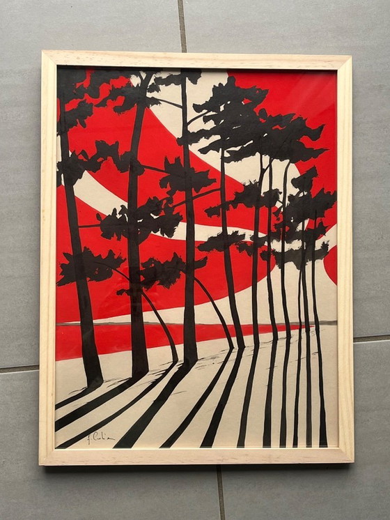 Image 1 of Gouache et Encre de Chine sur papier naturel Format 30x40cm. 