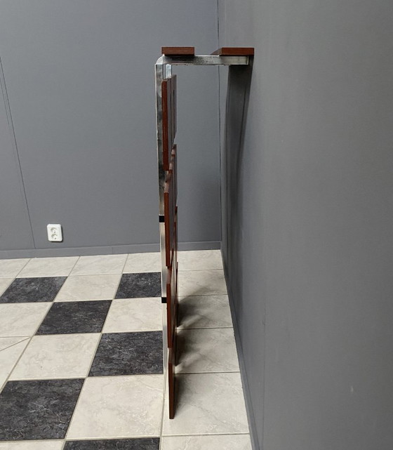 Image 1 of Appendiabiti da parete in legno impiallacciato palissandro e cromo, anni '60