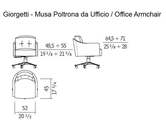 Image 1 of Sedia da ufficio Giorgetti Musa - Crema