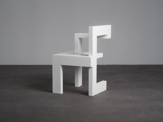 Asymmetrische modernistische houten stoel, Nederland, jaren 70 – Fauteuils, Wood (photo 4 of 8)