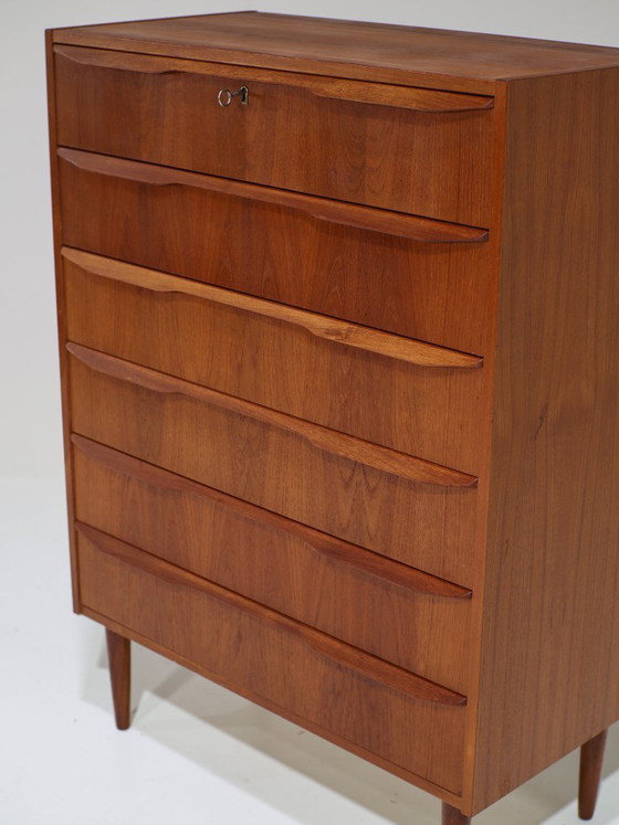 Image 1 of Commode haute en teck, style danois vintage des années 1960