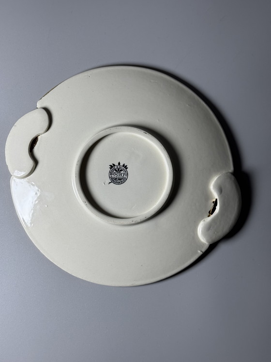 Image 1 of Paire d'assiettes de service Art Déco Boch Frères La Louvière – Raymond Chevalier, années 1930