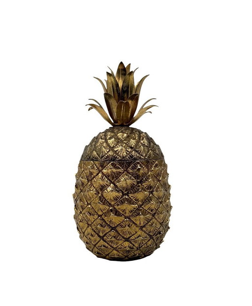 Mauro Manetti, seau à glace en or en forme d'ananas, Italie, 1970