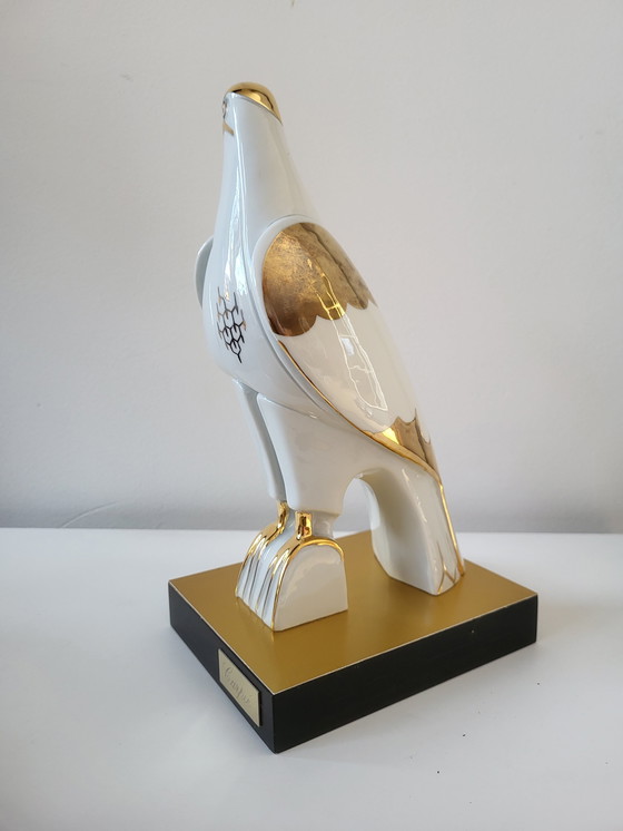 Image 1 of Vintage Statue Porcelain Eagle, Carpiè, Italy, 1970s