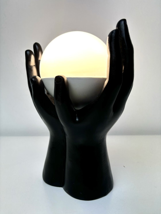 Image 1 of Art Deco Hands Table Lamp