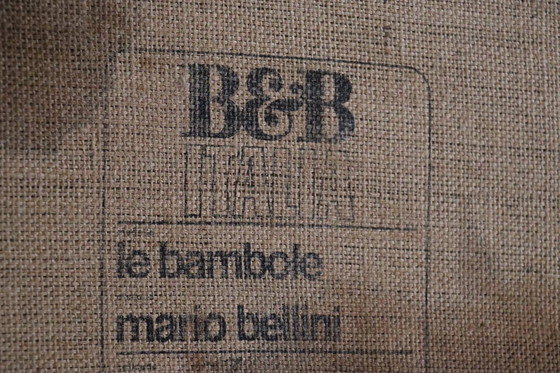 Image 1 of Poltrona Le Bambole con pouf in bouclé di Mario Bellini per B&B Italia, anni '70