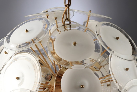 Image 1 of Vistosi Sputnik murano disc chandelier 1970’s