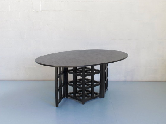 Image 1 of Tavolo in frassino tinto nero di Charles R. Mackintosh, edizione Cassina