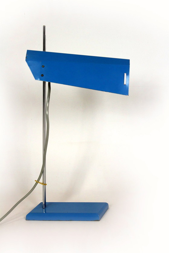 Image 1 of Blaue Tischlampe von Josef Hurka für Lidokov, 1970er Jahre