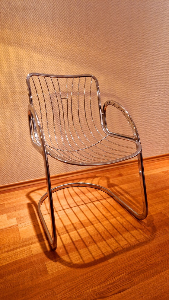Image 1 of Gastone Rinaldi 4x Chrome Chairs