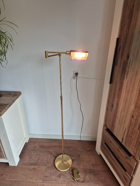 Floor light - Reading lamp - Notary floor lamp - Standard lamp - Holtkötter - Dimmer. – Brass (photo 17 of 17)