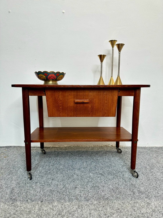 Tavolino in teak Mid Century Design danese anni '50 '60 Vintage, Tavolini, Legno, Marrone (foto 4 di 13)