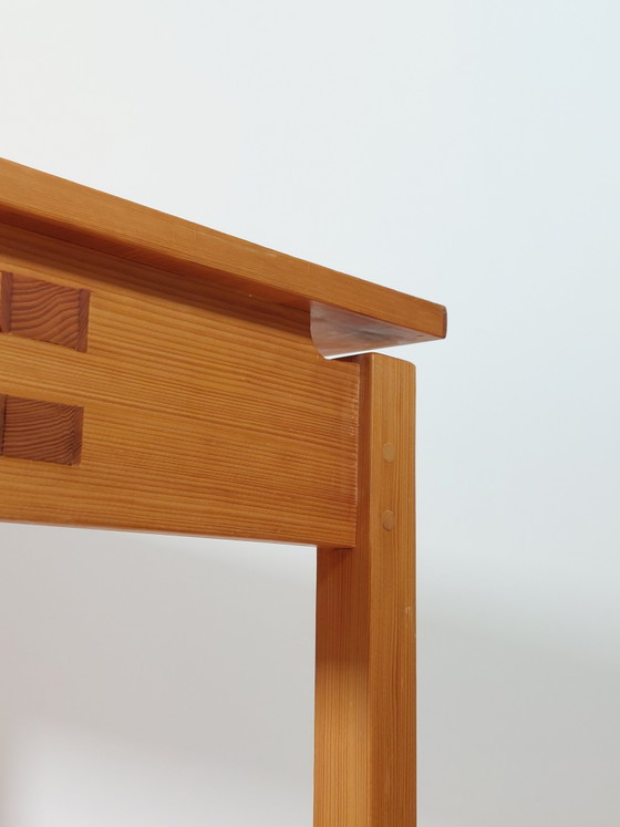 Image 1 of Vintage pine wood side table, journeyman's piece
