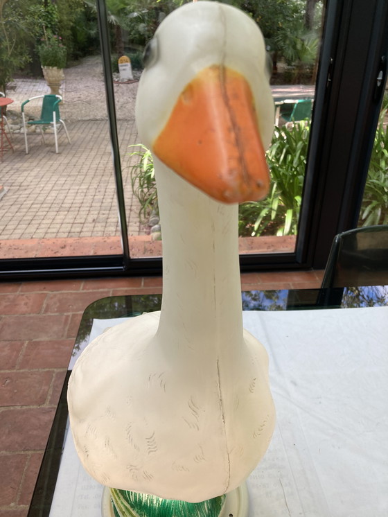 Image 1 of Grote 80's ganzenlamp op metalen voet