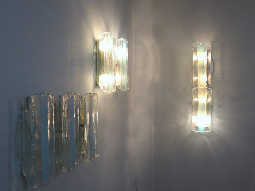 Ensemble de 6 appliques murales en verre de Murano par Mazzega, Italie 1960s-70s