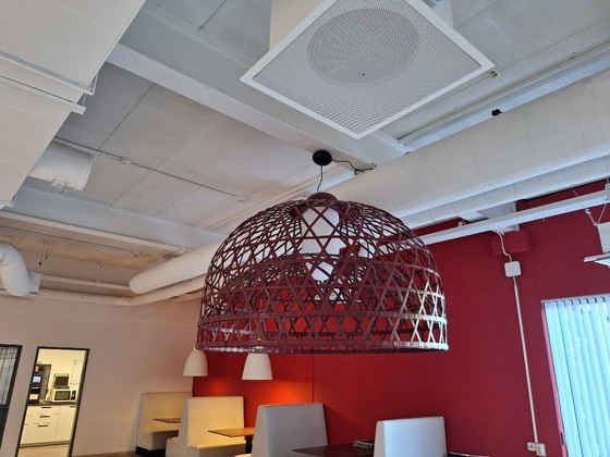 Große rote Bambus-Pendelleuchte von Moooi, Pendelleuchten, Modern (Foto 4 von 5)