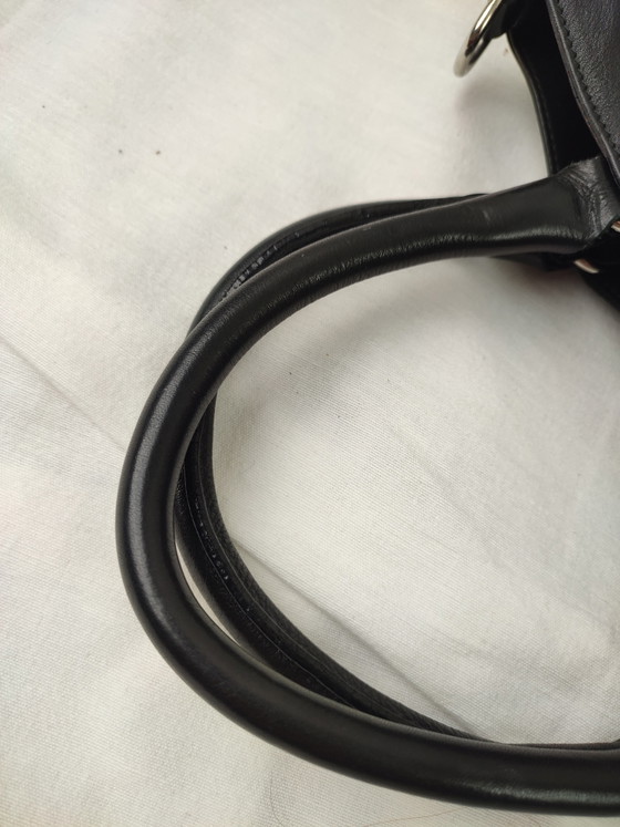 Furla Made In Italy Handbag Shoulder Bag Black Leather Timeless Beautiful (photo 11 of 15)