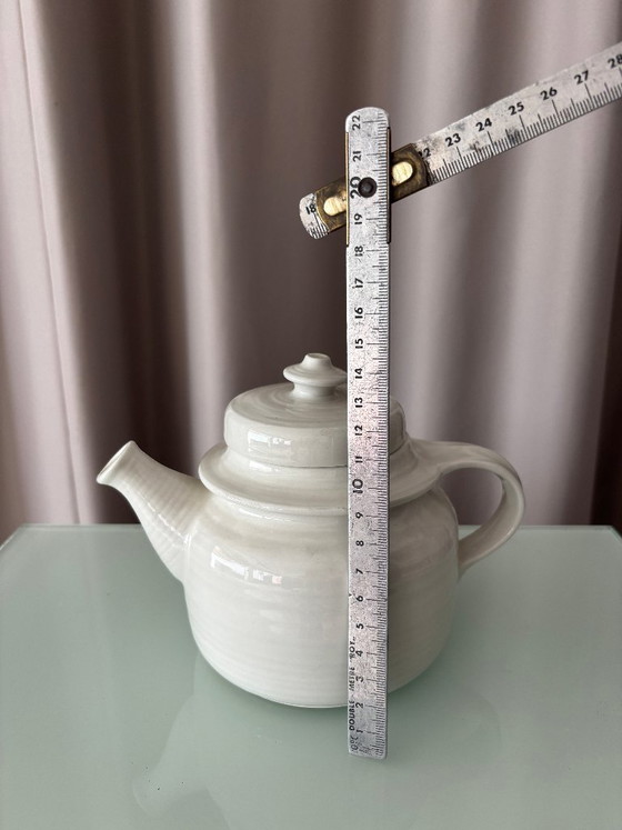Tetera Arabia, cerámica blanca, Accesorios de mesa, Blanco, Scandinavian (foto 9 de 9)