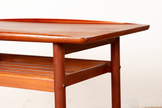 Image 1 of Teak-Couchtisch, zweistufig, Modell PJ 107 von Grete Jalk für Poul Jeppesen, 1960.