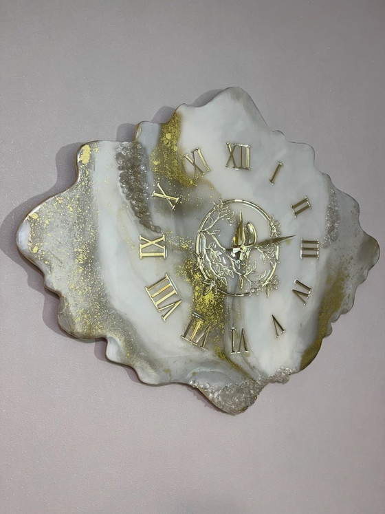 Image 1 of Handmade Epoxy Resin Wall Clock