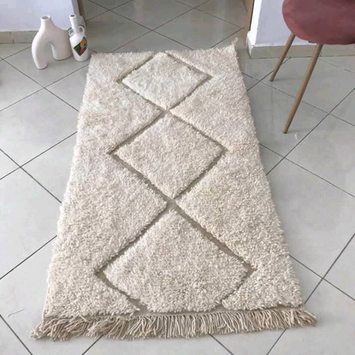 Alfombra marroquí pequeña de 100 cm x 200 cm. – vloerkleden en tapijten, Cotton