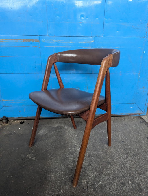 Sedia vintage in teak Harlev per Farstrup