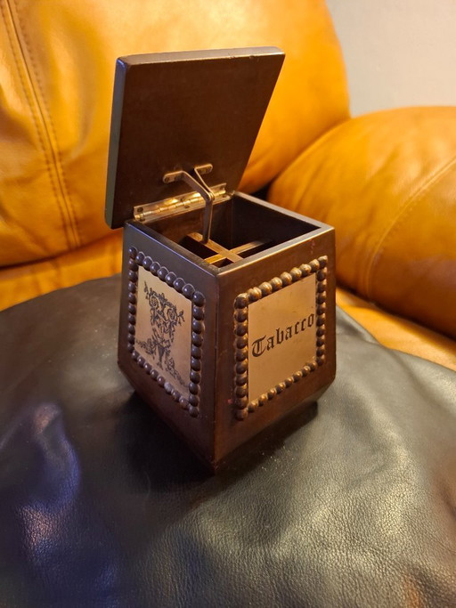 Mid-Century Italian Mechanical Cigarette Box / Humidor – 800 Solid Silver & Wood, Firenze c. 1950