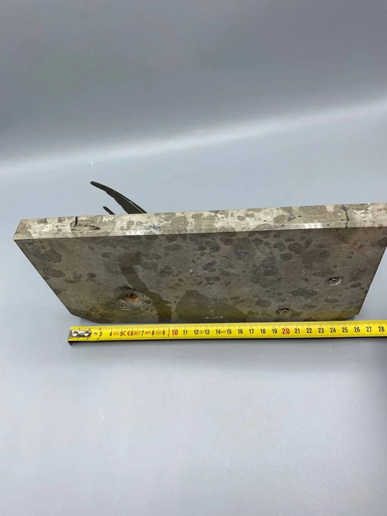 Art Deco Desk Inkwell, Gilt Bronze Swallow, Griotte Marble Base, – Decorative Objects (photo 4 of 6)