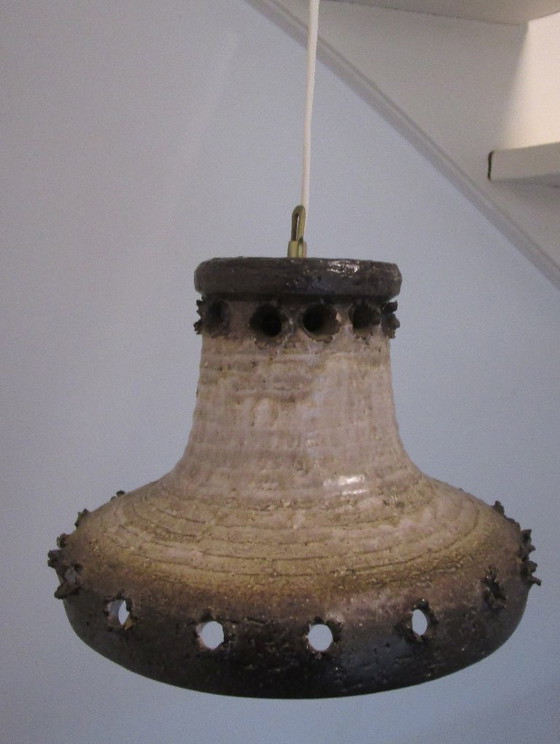 Vintage Danish ceramic pendant lamp from the 1970s (photo 10 of 17)
