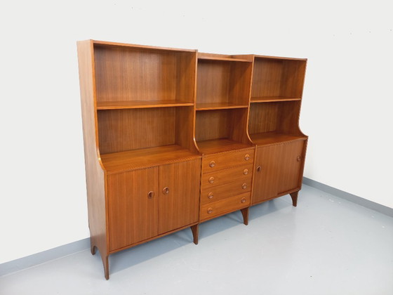 Image 1 of Scandinavian vintage 3-piece teak bookcase from the 60s