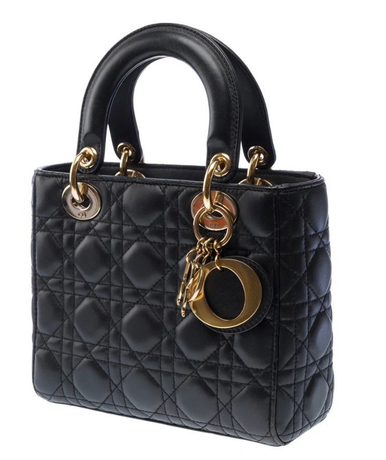 Image 1 of Borsa DIOR Lady Dior in cuoio nero - 103265