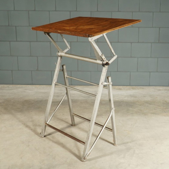 Table à dessin industrielle vintage / Table d'architecte – Années 1950 – Objets déco, Metal (photo 15 of 18)