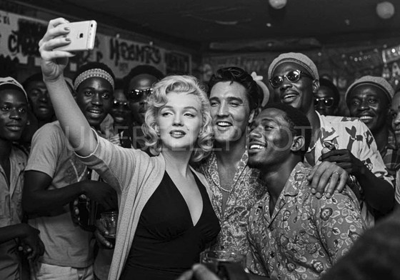 Image 1 of Foto auf Plexiglas gedruckt / Limitierte Auflage / Streetart / Monroe / Elvis / Pop-Art / Art déco