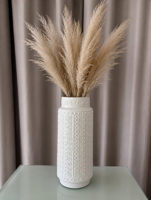 Grand vase vintage Fat Lava en céramique blanche – Alfred Klein Keramik – vazen, Ceramic