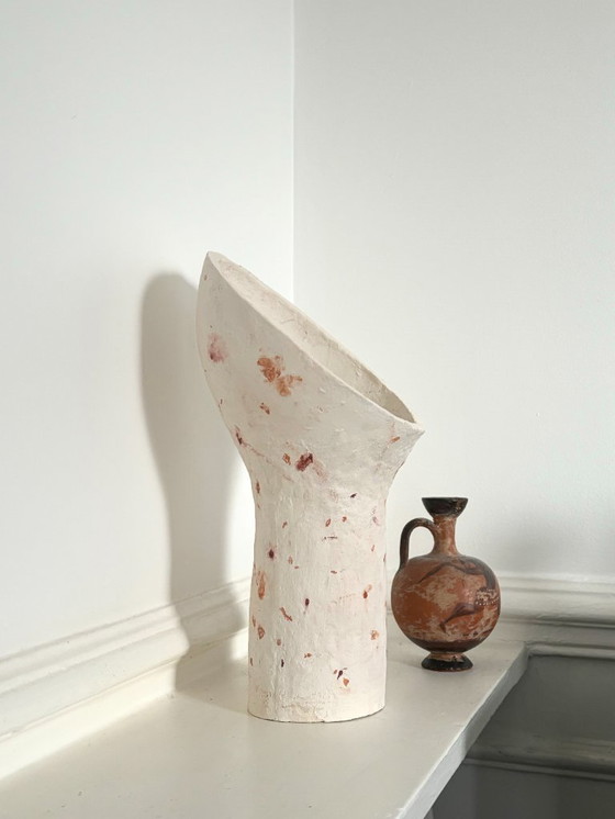 Image 1 of French contemporary ceramic lamp, "Cucchiao" by Renzo Maar