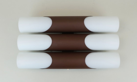 Image 1 of Lámpara de pared con aplique de mediados de siglo, diseño de Klaus Link para Neuhaus-Leuchten, años 60, metal, vidrio satinado