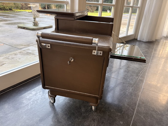 Image 1 of Carrito de servicio / carrito de bar 'cellarette' Art Déco