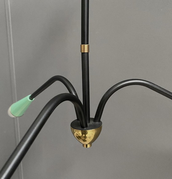 Image 1 of Colorful Spider ceiling lamp  1960s