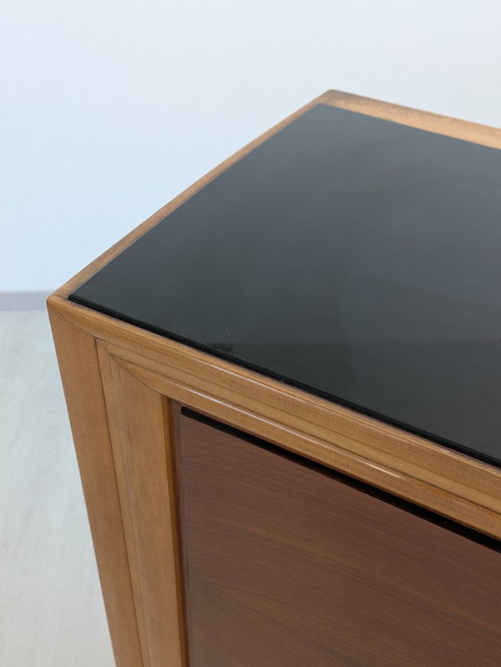 Image 1 of Dassi - Vittorio Dassi - Table d'appoint - Cristal, Bois, Laiton - Intérieur miroir