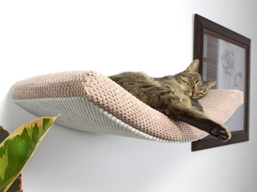 Kattenplank – The Arcing Haven 75 cm - Onzichtbare bevestiging