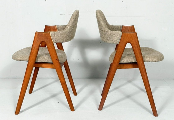 Image 1 of Set di 5 sedie/sedie da pranzo di Kai Kristiansen per Sva Møbler, modello: 'Compas', Danimarca, anni '60