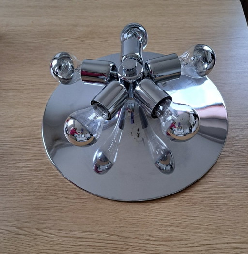 Hustadt Lighting Chrome Ceiling Light - Gaetano Sciolari