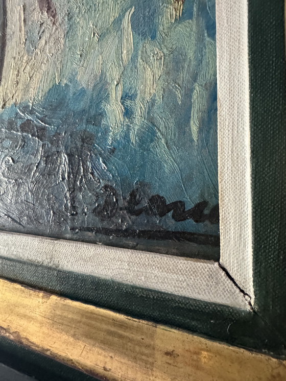 Image 1 of Farbiges Stilllebengemälde 20. Jahrhundert Rahmen E.Bouche