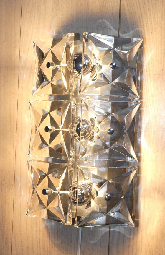 Image 1 of Lámpara de pared Kinkeldey Space Age con 6 cristales UK1aEb