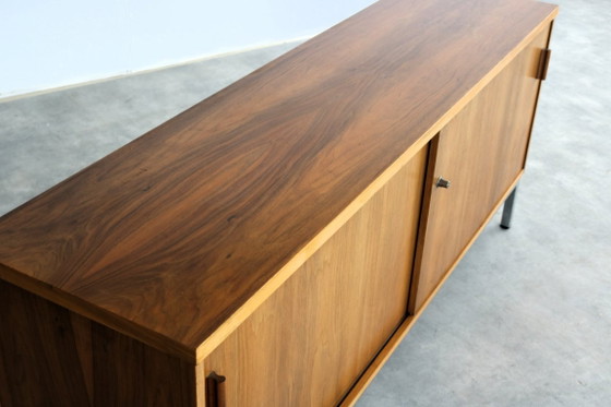 Vintage Sideboard | Sideboard | Filing Cabinet | 1960s – Wood, Chrome (photo 5 of 9)