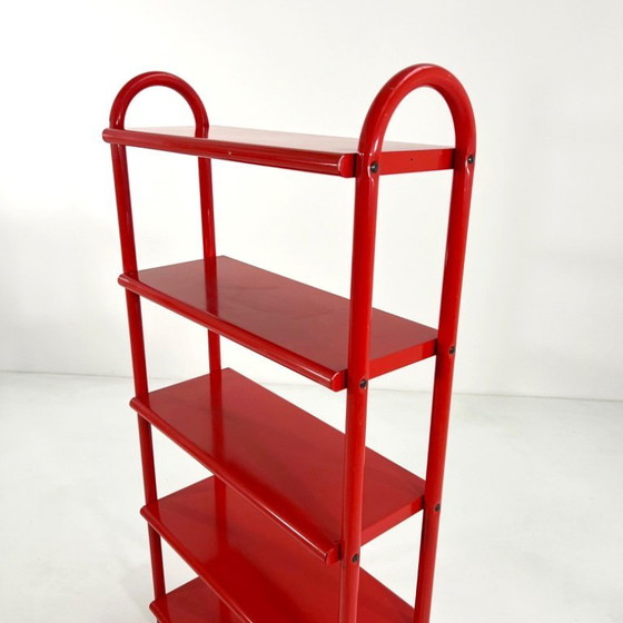 Image 1 of Mensola tubolare rossa, anni '80