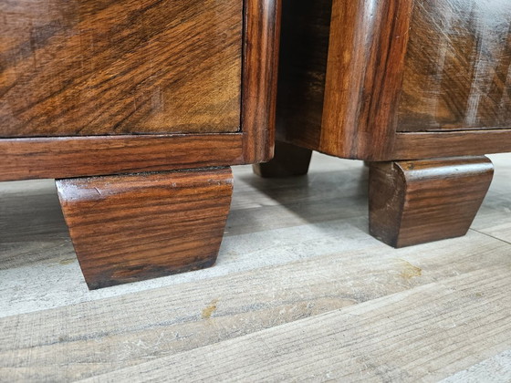 Image 1 of Art Decò bedside tables in briar root and Bakelite