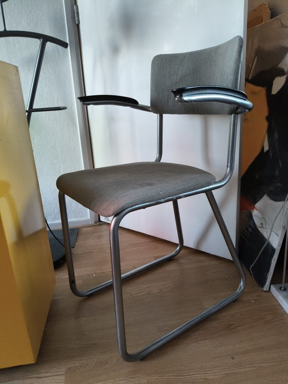 Image 1 of Vintage design Gispen stijl buisframe stoel
