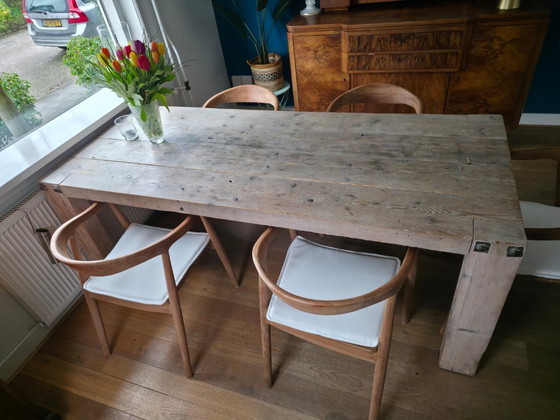 Image 1 of 6 sillas de comedor de teca Caddo Lasse