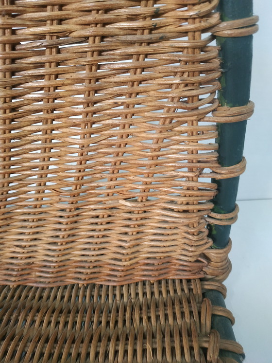 Image 1 of Rare robe vintage en rotin/objet d'art